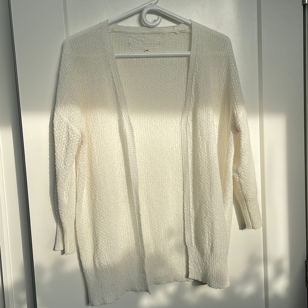 White cardigan